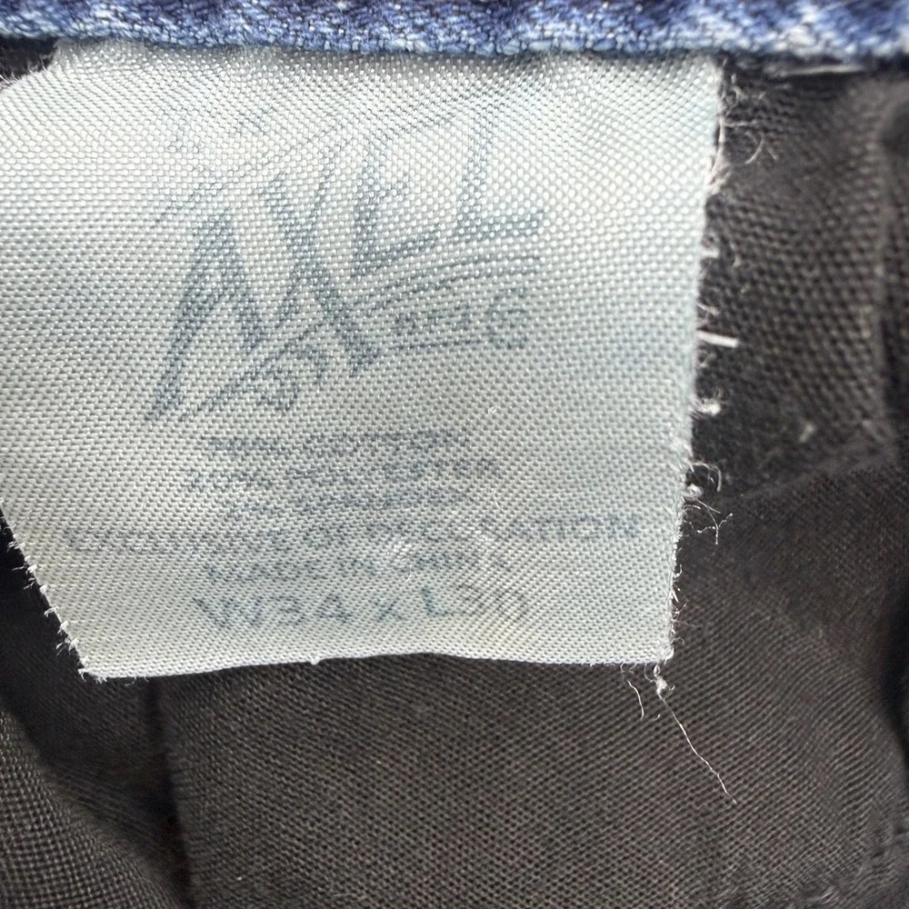 TK Axel‎ Slim Straight Jeans Mens 34x30 Blue Medium Wash Denim Pants Casual